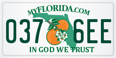 FL license plate 0376EE