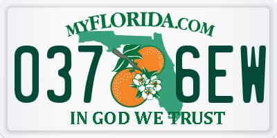 FL license plate 0376EW