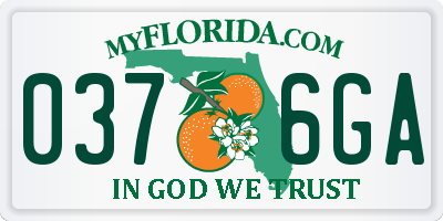 FL license plate 0376GA