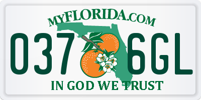 FL license plate 0376GL