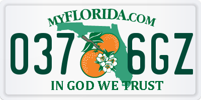 FL license plate 0376GZ