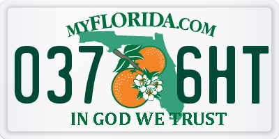 FL license plate 0376HT