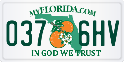 FL license plate 0376HV