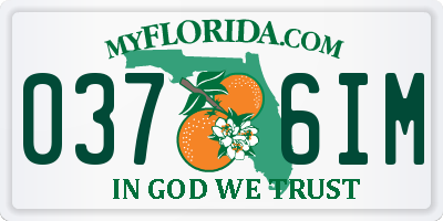 FL license plate 0376IM