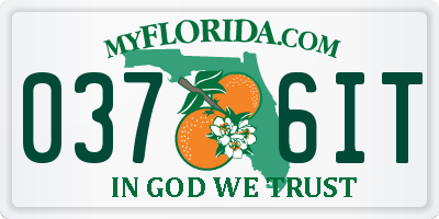 FL license plate 0376IT