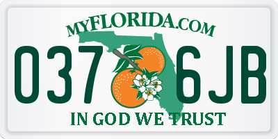 FL license plate 0376JB