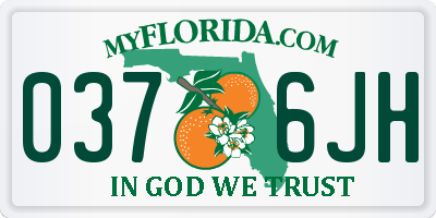 FL license plate 0376JH