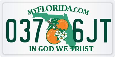 FL license plate 0376JT