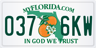 FL license plate 0376KW