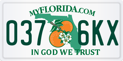 FL license plate 0376KX