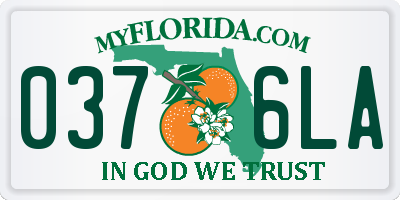 FL license plate 0376LA