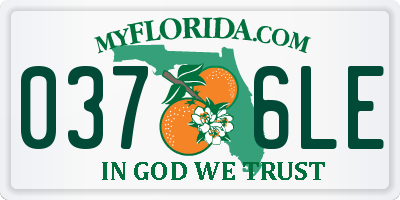 FL license plate 0376LE