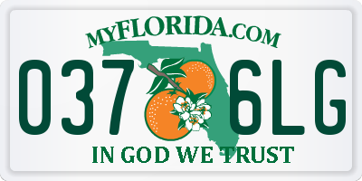 FL license plate 0376LG