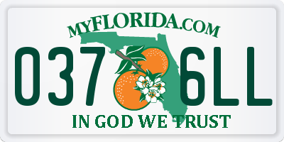 FL license plate 0376LL
