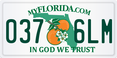 FL license plate 0376LM