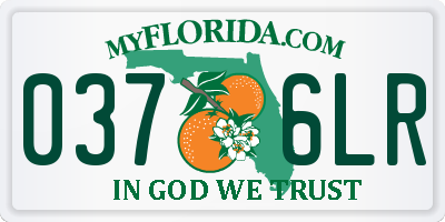 FL license plate 0376LR