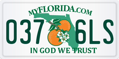 FL license plate 0376LS