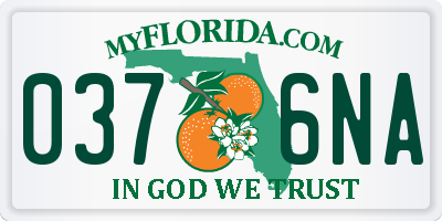 FL license plate 0376NA
