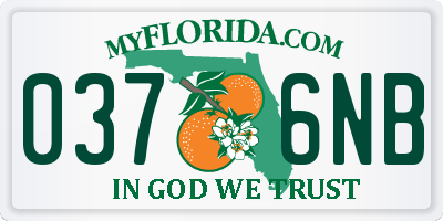 FL license plate 0376NB