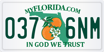 FL license plate 0376NM