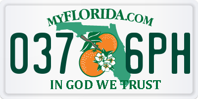 FL license plate 0376PH
