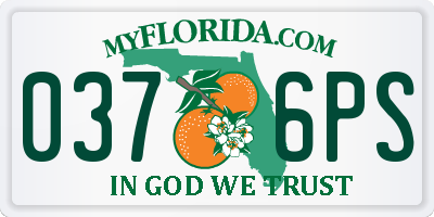 FL license plate 0376PS