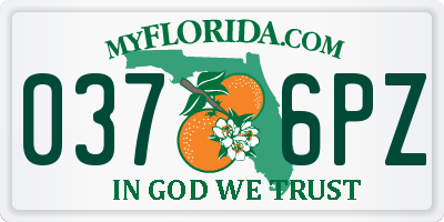 FL license plate 0376PZ