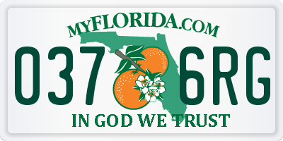 FL license plate 0376RG