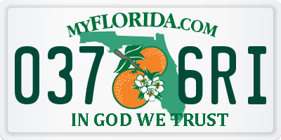 FL license plate 0376RI