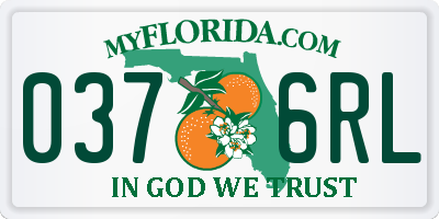 FL license plate 0376RL