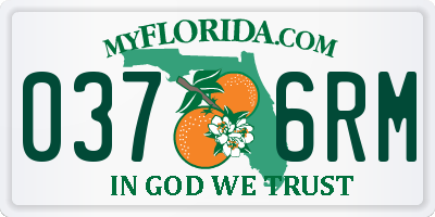 FL license plate 0376RM