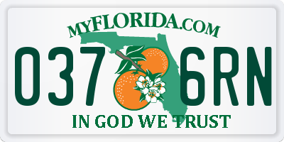 FL license plate 0376RN