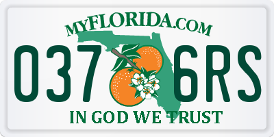 FL license plate 0376RS