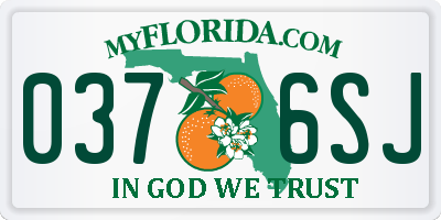 FL license plate 0376SJ