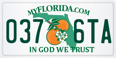 FL license plate 0376TA