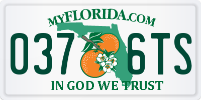 FL license plate 0376TS