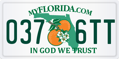 FL license plate 0376TT
