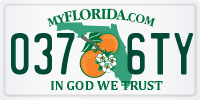 FL license plate 0376TY