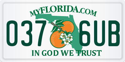 FL license plate 0376UB