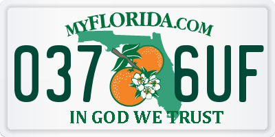 FL license plate 0376UF