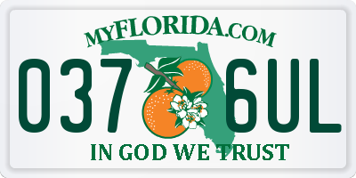 FL license plate 0376UL