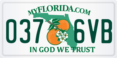 FL license plate 0376VB