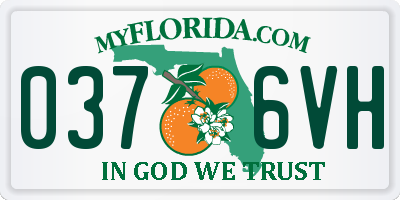 FL license plate 0376VH