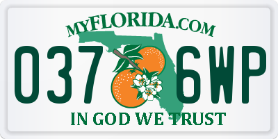 FL license plate 0376WP