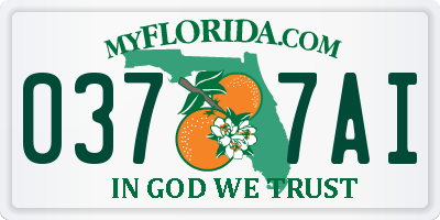 FL license plate 0377AI
