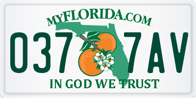FL license plate 0377AV