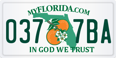 FL license plate 0377BA