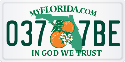 FL license plate 0377BE