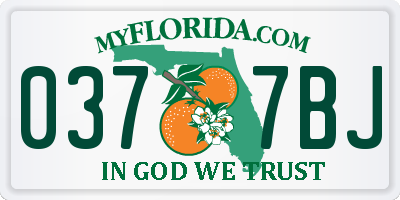 FL license plate 0377BJ