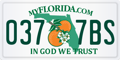 FL license plate 0377BS